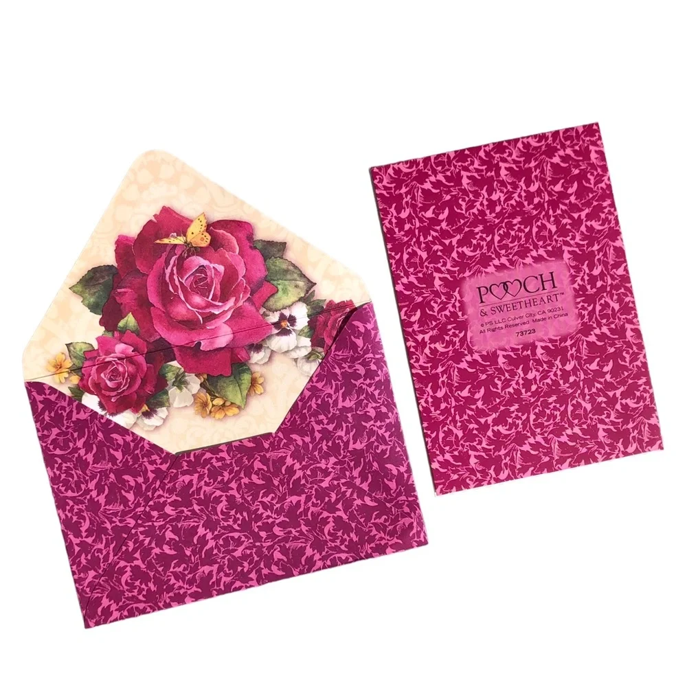 Pooch & Sweetheart Single Love Garden Embellished Blank Note Card & Env (73723)